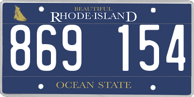 RI license plate 869154