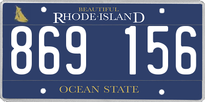 RI license plate 869156