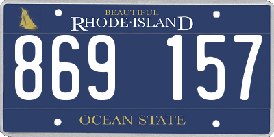 RI license plate 869157
