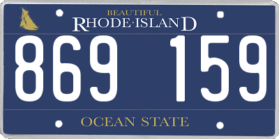 RI license plate 869159