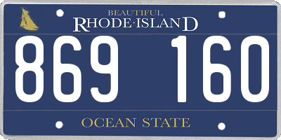 RI license plate 869160