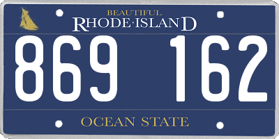 RI license plate 869162