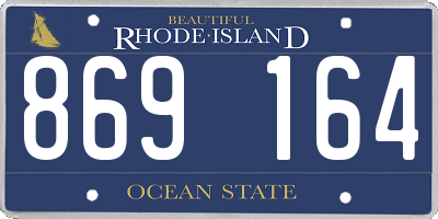 RI license plate 869164