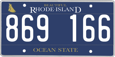 RI license plate 869166