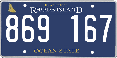RI license plate 869167