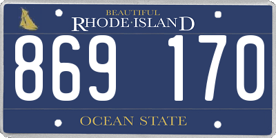 RI license plate 869170