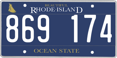 RI license plate 869174