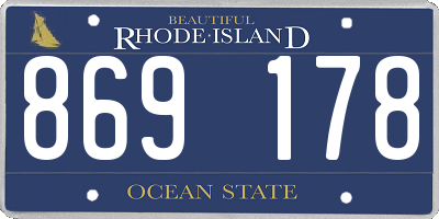 RI license plate 869178
