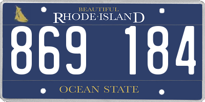 RI license plate 869184