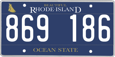 RI license plate 869186