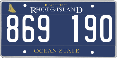 RI license plate 869190