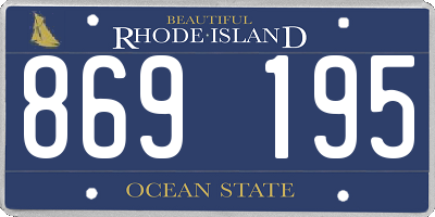 RI license plate 869195