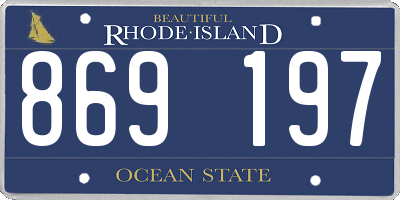 RI license plate 869197