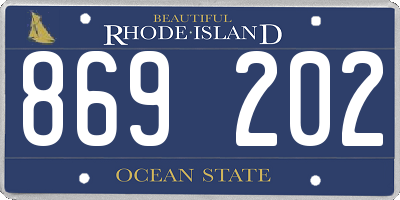RI license plate 869202