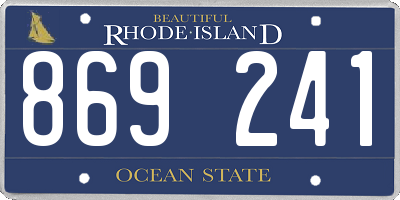 RI license plate 869241