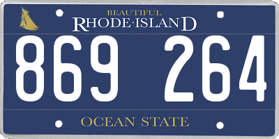 RI license plate 869264