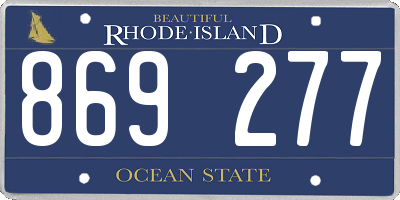 RI license plate 869277