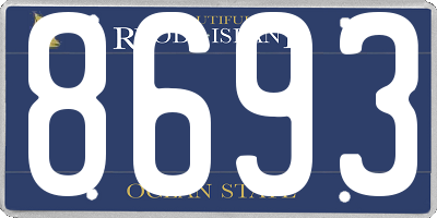 RI license plate 8693