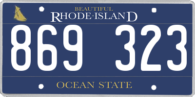 RI license plate 869323