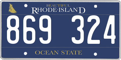 RI license plate 869324