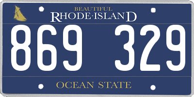 RI license plate 869329