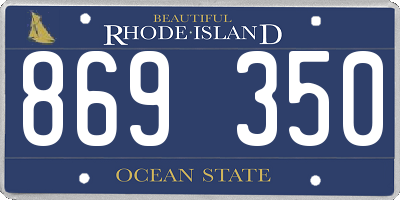 RI license plate 869350