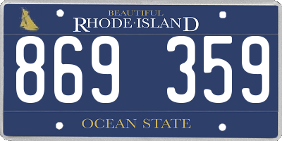 RI license plate 869359
