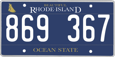 RI license plate 869367