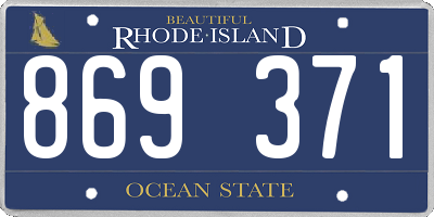 RI license plate 869371