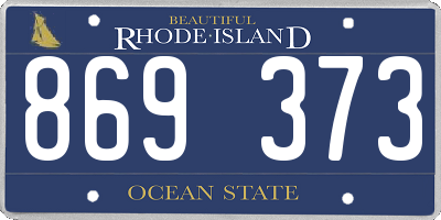 RI license plate 869373