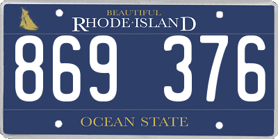 RI license plate 869376