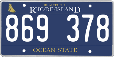 RI license plate 869378