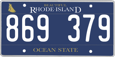 RI license plate 869379