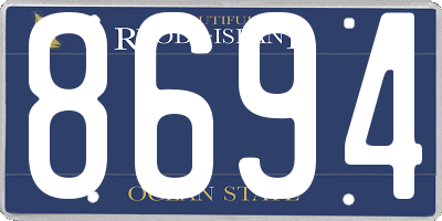 RI license plate 8694