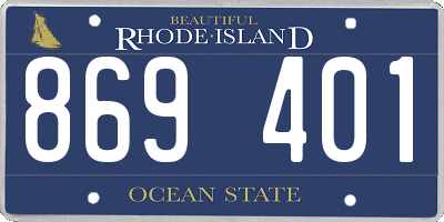 RI license plate 869401