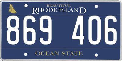 RI license plate 869406