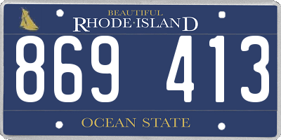 RI license plate 869413