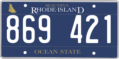 RI license plate 869421