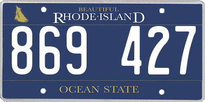 RI license plate 869427