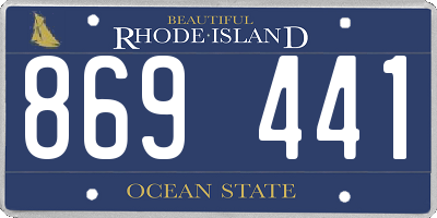 RI license plate 869441