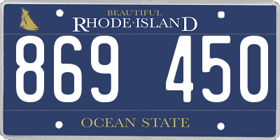 RI license plate 869450