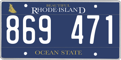 RI license plate 869471