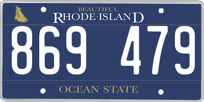 RI license plate 869479