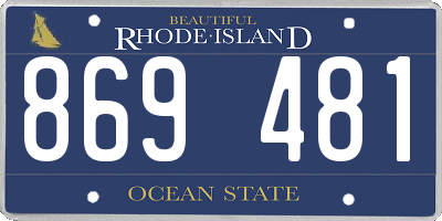 RI license plate 869481