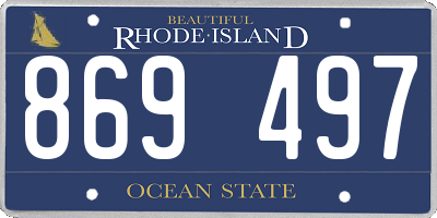RI license plate 869497