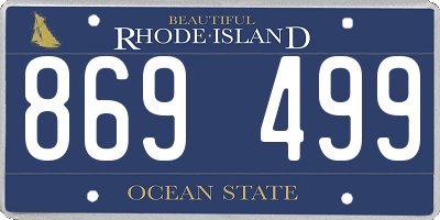 RI license plate 869499
