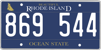 RI license plate 869544