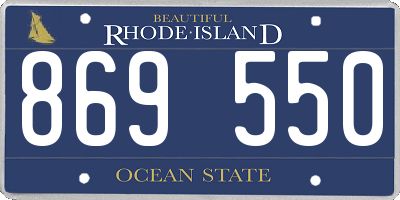 RI license plate 869550