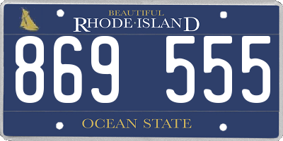 RI license plate 869555