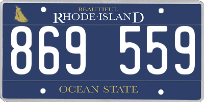 RI license plate 869559